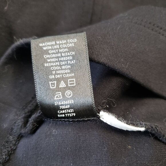 Ann Taylor Black Long Sleeve A Line Dress Pleated Front Size 0 Minimalist Chic - Picture 8 of 8